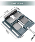 Built Tough 6 Inch Drill Press Vise Cast Iron Bench Clamp Featuring Precision Guide Rods For Zero Play And Serious Clamping Force On Milling Drilling And Woodworking Tasks size dimensions.