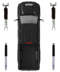 Top view of truck with Bilstein 5100 Series Front And Rear Monotube Shocks Set For 2011 To 2024 Silverado 2500 HD And Sierra 3500 HD