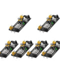 Breadboard Power Supply Module 6.5-12V Input, 3.3V And 5V DC Output, Mb102 Compatible, 6-Pack Portable Design, Ideal For Industry, Lab, School, Makers, And DIY Prototyping. six power modules