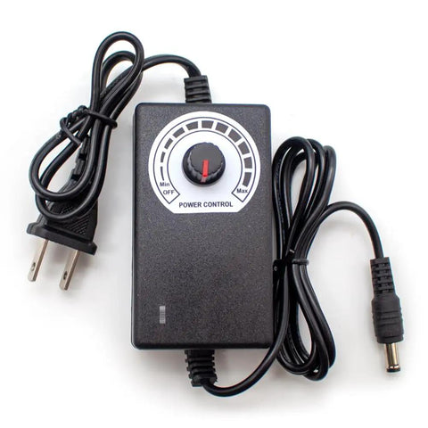 Power control unit for Mini Metal Desktop Conveyor Belt for Small Assembly Lines Electric Conveyor Machine with plug and wires.