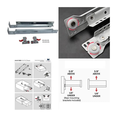 Built Tough Full Extension Soft Close Undermount Drawer Slides With Sturdy Stainless Steel Frame And Secure Locking Brackets assembly parts and instruction guide