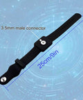 Anti Static Wrist Strap For ESD Grounding 9 Inch Adjustable Button Style Conductive Silicone Wristband Ready For DIY Electronics Repair And Assembly With Snap Connector Compatibility Black showcasing 3.5mm connector