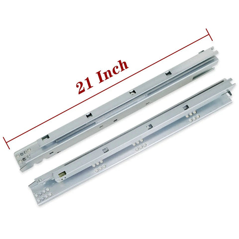 21 Inch Undermount Drawer Slides 6 Pack Full Extension Soft Close Concealed Runners With Screws And Brackets Rugged SGCC Steel Build