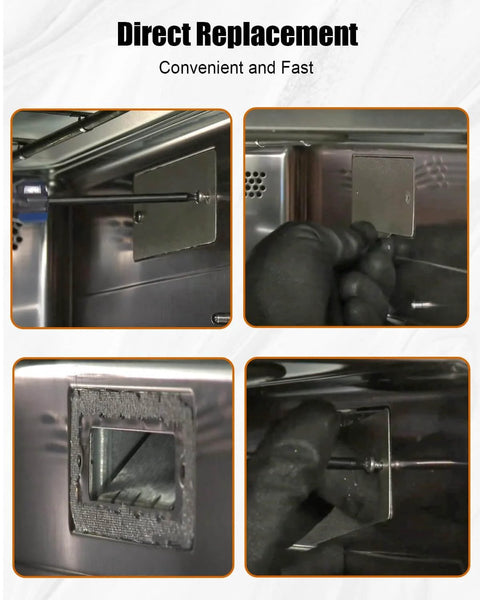 Installation of Replacement Microwave Waveguide Cover 5.16 Inch By 2.16 Inch Mica Sheet Fits Whirlpool Kenmore inside microwave