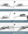 Top Tier 304 Stainless Steel Hose Clamps Kit With Adjustable Worm Gear Band For Heavy Duty Ductwork And Auto Repair Projects Fits Various Sizes Perfectly Without Slipping Or Twisting Over Time! 304 stainless steel worm gear clamp installation steps