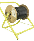 Heavy Duty Cable Caddy And Holder With 25mm Tubing Keeps 26 Inch Reels Tangle Free And Up To 100 Lbs, Foldable For Easy Storage, Bright Yellow Cable Organizer For Garage And Shop.