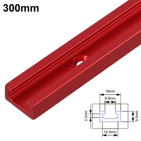 Heavy Duty T Track Miter Jig For Woodworking Router Table Aluminum Alloy Construction Red Track System 300mm