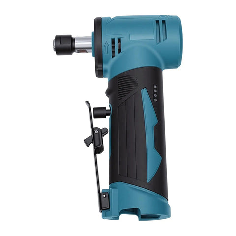 Heavy Duty Cordless Die Grinder For Polishing Sanding And Surface Prep Featuring Dual Rechargeable Lithium Batteries With Swift Us Plug Charger and Beast Mode Power Delivery, right side view.