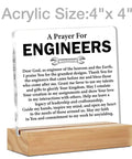 Clear Desk Sign For Engineers Gift Idea Nerdy Graduation Gift For Civil Mechanical Electrical Engineers On A Wood Stand Acrylic Home Office Desk Decor