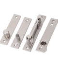 Beefy Heavy Duty Pivot Hinge 300 LB Load, 360 Degree Rotation Stainless Steel Hidden Door Hinge parts on white background
