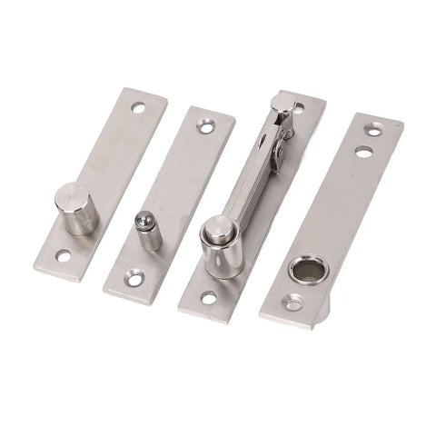 Beefy Heavy Duty Pivot Hinge 300 LB Load, 360 Degree Rotation Stainless Steel Hidden Door Hinge parts on white background