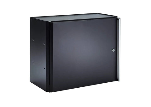 24 Inch Garage Wall Storage Cabinet With Heavy Duty 22 Gauge Steel Wall Mount Design Adjustable Shelf Reversible Door For Tool Storage Cleaning Supplies And Small Gear In Black