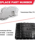 Durable Transmission Oil Pan With Drain Plug And Automatic Transmission Filter Kit Ready To Install For Nissan Armada Frontier Pathfinder Titan Replaces TF-327 31390-90X0B 31390-90X00 Direct OEM-Equivalent Replacement Easy Bolt-On Upgrade parts display