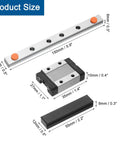 150mm Linear Guide Rail Kit With MGN12C Carriage Block And Mini Guide For 3D Printers And CNC Machines Durable Bearing Steel Smooth Sliding
