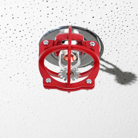 Bad Boy Fire Sprinkler Head Guard Cage To Dodge Dents And Kick Damage Real Quick On 3 34 Inch Fixtures installed on ceiling.