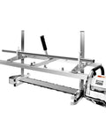 Portable Chainsaw Mill 36 Inch Rail Guide System For Quick Setup Fits 14 To 36 Inch Chainsaw Bars Adjustable Thickness From 1/2 Inch