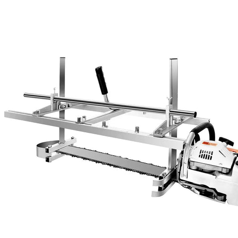 Portable Chainsaw Mill 36 Inch Rail Guide System For Quick Setup Fits 14 To 36 Inch Chainsaw Bars Adjustable Thickness From 1/2 Inch