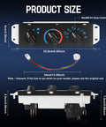 Dimensions of AC Heater Control Panel With Blower Motor Switch For 1999 2000 2001 2002 2003 2004 Jeep Wrangler TJ Right Hand Drive