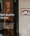 Twelve By Eight Inch Aluminum Sign For Shipping Supplies Durable Metal Wall Decor Warping And Cracking Resistant Heavy Duty Office And Warehouse Signage Perfect For Shipping Station Notices Labels And Quick Reference mounted on wall