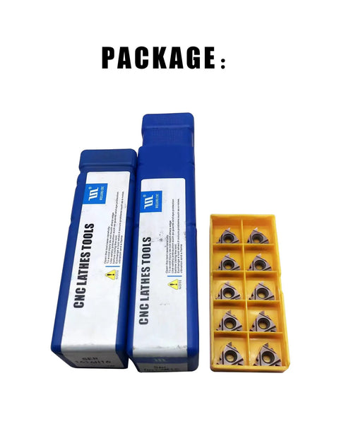 Internal Threading Boring Bar And Lathe Threading Holder Kit With Ten 16ER AG60 Carbide Inserts SER1616H16 packaging