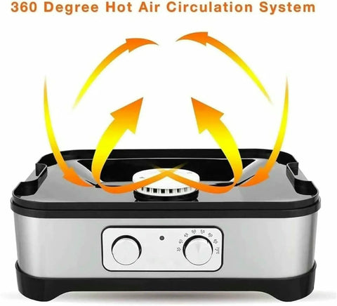 Hassle Free Countertop Electric Food Dehydrator With Five Generous Removable Trays And A Simple Digital Dial for perfect jerky making