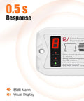 Dual CO And LP Gas Detector For RVs With Digital Display, Hardwired 12V Alarm, Surface Or Flush Mount, White with visible display