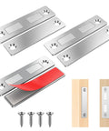 Three Pack Magnetic Door Catch Set With Dual Magnets Heavy Duty 30 Lb Cabinet Catches Secure With Screws Or Double Sided Tape