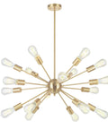 Huge 18 Light Black Sputnik Chandelier Mid Century Modern Pendant Lighting Industrial Vintage Starburst Ceiling Light Dining Room Living Room Modern Home Decor