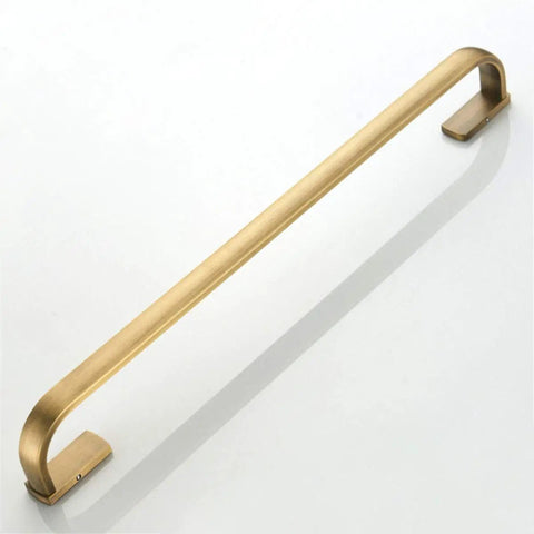 Slick Brushed Bronze Towel Bar Rail Wall Mount, Single Layer Brass Antique Holder, 57 Cm Bathroom Towel Rack