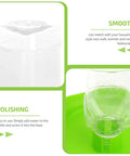 Automatic Reptile Water Feeder For Lizards Turtles And Geckos Tank Gravity Self Filling Bowl clear plastic bottle and green base.