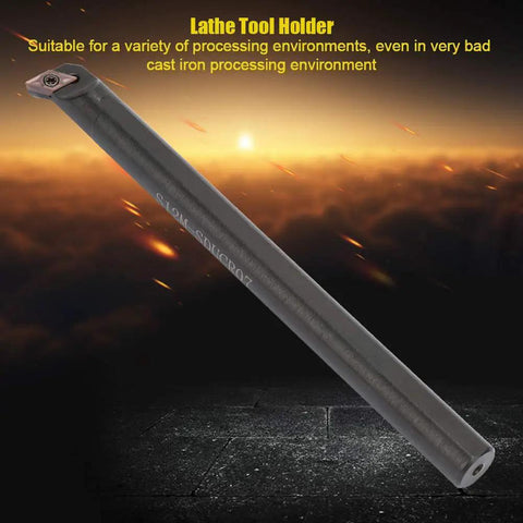 Lathe Grooving Turning Tool Holder With DCMT0702 Carbide Inserts And Wrench For Machinist Workshop Pro Grade Versatile Cast Iron Cutting.