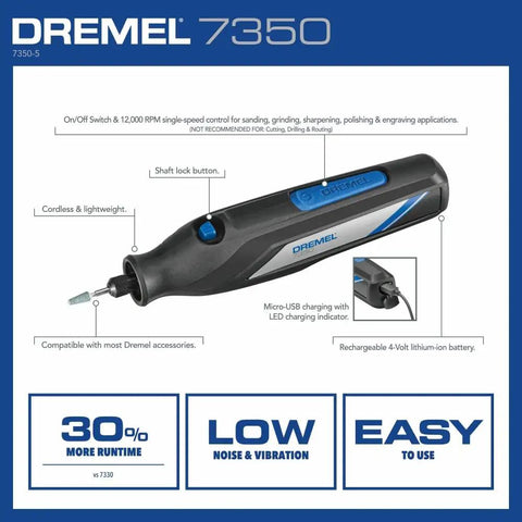 Cordless Rotary Tool Kit With USB C Battery And 5 Accessories, 12000 RPM, features and highlights, lightweight ergonomic design.