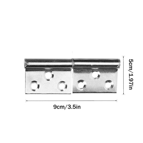 Detachable Stainless Steel Door Hinges Set For Wood And Furniture, Rising Butt Hinges With Multi Hole Fitting, 9cm length