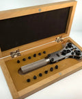 Watch Case Wrench Replacement Part In Wood Box For DIY Clock And Watch Repair Kit with tools displayed in open box
