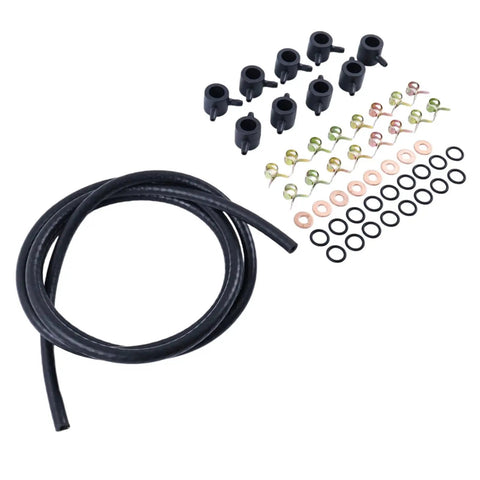 Chamixx Upgraded Fuel Return Line Kit 7135-264 Fits Ford 7.3L Diesel Truck E And F Series Models Pre Early 92 Design Center Return Line, black hose and fittings