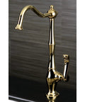 Royale Cold Water Filtration Faucet Polished Brass, Solid Brass Construction, 1.5 GPM at 60 PSI, 11 Inch Spout Height, 5.25 Inch Spout Reach, Easy Install, Not For RO Or Instant Hot Water