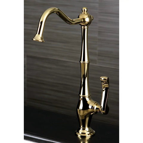 Royale Cold Water Filtration Faucet Polished Brass, Solid Brass Construction, 1.5 GPM at 60 PSI, 11 Inch Spout Height, 5.25 Inch Spout Reach, Easy Install, Not For RO Or Instant Hot Water
