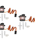 Heavy Duty RC Servo Motor Crushing Heavy Loads With Rock Solid High Torsion And Lightning Fast Response A Smooth Operator For Crawler Cars Robot Arms And Airplane Builds, includes three servos and accessories.