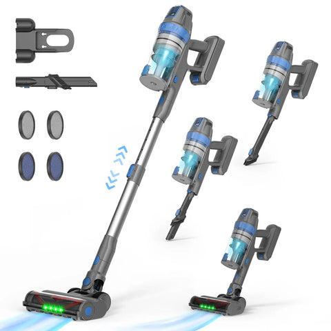 Cordless Vacuum Cleaner With 38KPa Suction And 450W Brushless Motor LED Display 55 Minutes Run Time Lightweight Stick