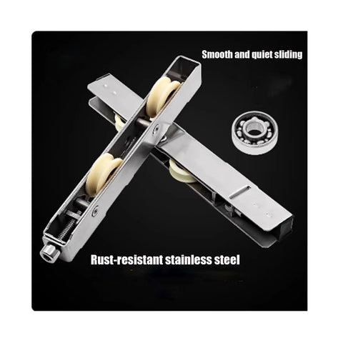 Heavy Duty Aluminum Window Pulley With Double Copper Wheels And Precision Bearings For Smooth Gliding Sliding Systems, rust-resistant stainless steel design.
