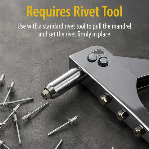 Top Tier 304 Stainless Steel Blind Rivets In A One Hundred Pack Featuring Three Sixteenth Inch Diameter With Sure Grip Range Heavy Duty Fasteners That Are Tough As Nails And Will Not Rust Out On You