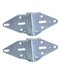 Two Pack Heavy Duty Galvanized Steel Garage Door Hinge Flap Track Hardware Replacement Kit With Vertical Adjustment For Durable Door Support And Smooth Open Close, two hinges