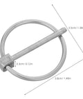Heavy Duty Stainless Steel Locking Linch Pins With O-Ring Retainers, 3.5cm diameter, for securing utility trailers and marine gear.