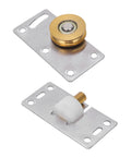 Two Sets 30mm Sliding Door Roller Wheels With Brackets Heavy Duty Stainless Steel Pulley Set For Closet Wardrobe Doors Replacement