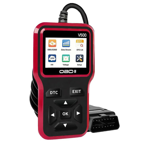 Front view of OBD2 Scanner Diagnostic Tool For Check Engine Light Codes And Reset DTC Data Stream I M Readiness Car And Truck Scan Tool