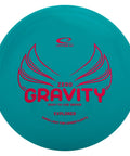 Gravity Disc Golf Starter Set with Pure Fuse Explorer Saint Diamond Bolt Six Disc Pack, blue Explorer disc front view