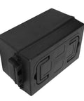 Heavy Duty Plastic Battery Storage Organizer Box With Secure Latching Lid For Marine Car Rv Boat Truck Built Tough Protective Case, black.