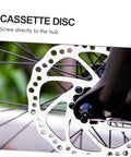 Top Shelf Aluminum Mechanical Disc Brake Kit For Mountain Bikes With 160MM Front Rear Rotors close-up of cassette disc on hub