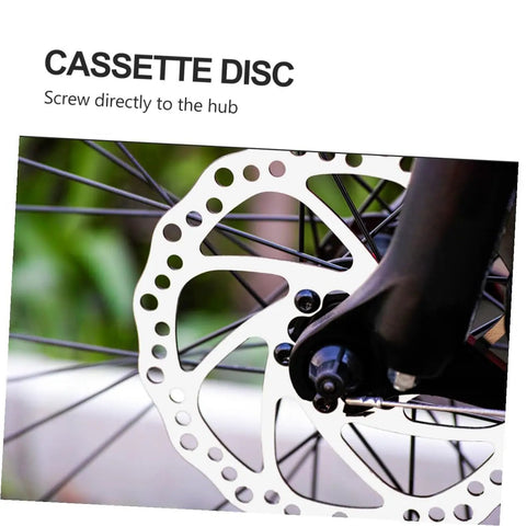 Top Shelf Aluminum Mechanical Disc Brake Kit For Mountain Bikes With 160MM Front Rear Rotors close-up of cassette disc on hub