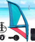 4.2m² Inflatable Wing For Windsurfing And Foil Surfing with accessories and beach background